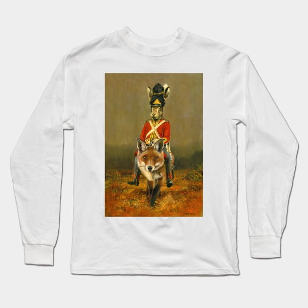 Hare And Fox Cavalry Long Sleeve T-Shirt by mictomart